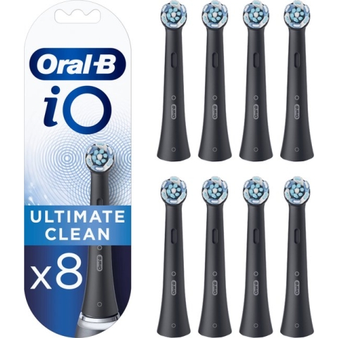Oral-B IO Ultimate Clean Black - Opzetborstels Voor Tandenborstel - Verpakking Van 8