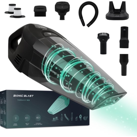 JAP Tornado S3 Kruimelzuiger 150W - Nat en droog - Snoerloos - 5 opzetstukken - Auto, dieren en huis