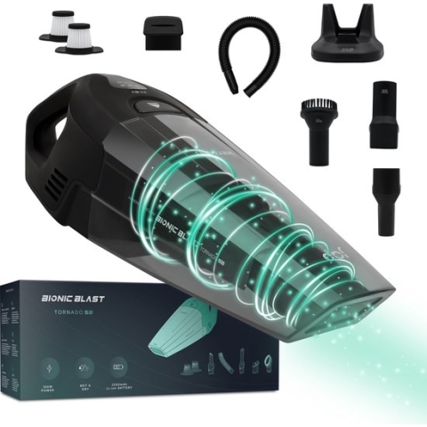 JAP Tornado S2 Kruimelzuiger 100W - Nat en droog - Snoerloos - 4 opzetstukken - Auto, dieren en huis