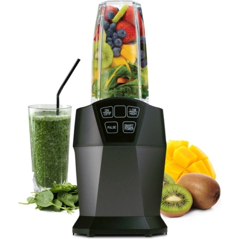 Smoothie Blender 1000 Watt met 2 Mixbekers - Touchpad - Krachtige Blender To Go - IJscrusher - Smoothie Maker