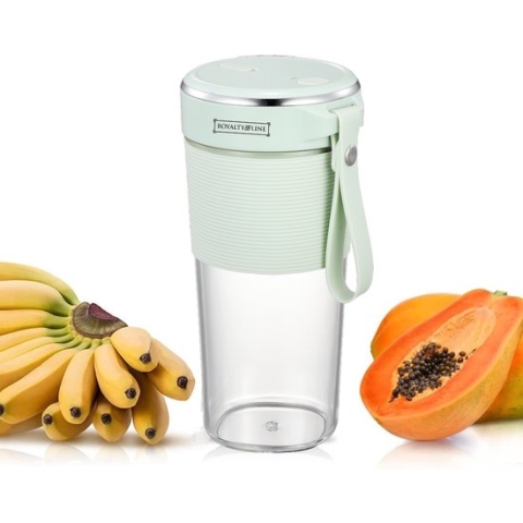 Royalty Line® UBP40 Mini Blender - Smoothie Maker - Compact Blender - Oplaadbare Blender - Accu – USB Oplaadbare Draagbare Mini Blender To Go – Mixer - 350ml - Ideaal Voor De Zomerdagen - Mint Groen