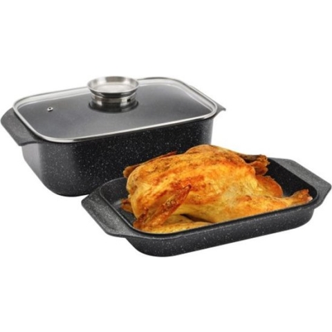 Edënbërg Stonetec Line - Luxe Braadpan set 3-delig - 31 cm - 6.5 liter