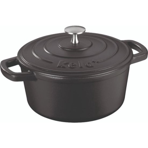 Braadpan Gietijzer Zwart, 21 cm - Kela | Calido