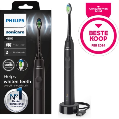Philips Sonicare Series 4100 - HX3681/54 - Elektrische Tandenborstel - Zwart