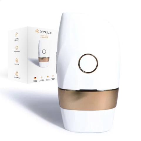 Devreuxe - IPL Ontharingsapparaat – Laser Ontharing – met Beschermbril – IPL Lichtontharing – 999.999 Flitsen – IPL Ontharing - met ICE-COOL functie - Wit