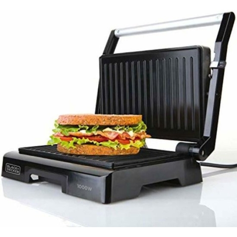 Black & Decker BXGR1000E Elektrische mini grill - Contactfrill - 1000W - Zwart