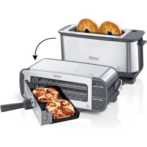 Ninja Foodi 3-in-1 Multifunctionele Toaster, Grillplaat en Panini Maker - 7 Roosterstanden - RVS - ST202EU