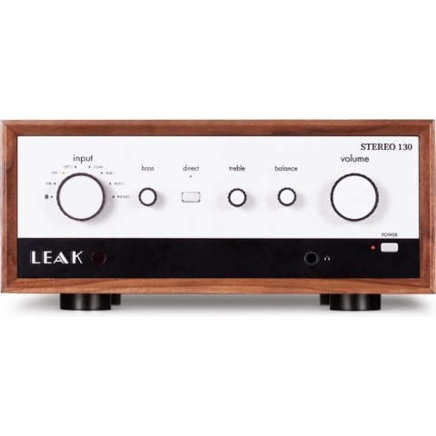 Leak Stereo 130 – Moderne geïntegreerde versterker – Bluetooth streaming - MM phono-ingang - Walnoot