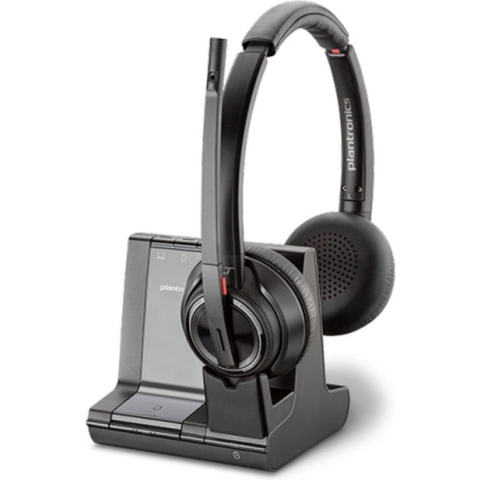 Plantronics Savi W8220-M, MSFT Binaural Head-band Black