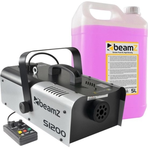 Rookmachine - BeamZ S1200 met o.a. timer & 5 liter rookvloeistof - 1200W