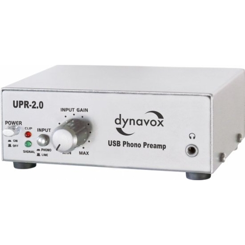 Dynavox UPR-2.0 USB pick up voorversterker - zilver