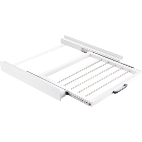 Bodo® - Stapelkit voor Wasmachine en Droger - Tussenstuk met Handdoekhouder - Inclusief Anti-Trilrubbers - Wit