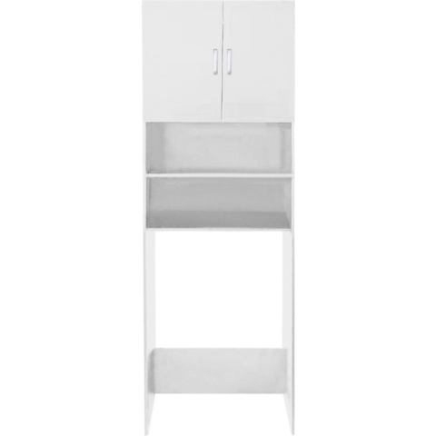 Wasmachine kast wasdroger - ombouw meubel wasmachine wasdroger - 190 cm hoog - wit