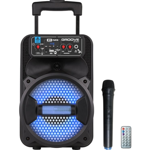 iDance Audio GROOVE214W Bluetooth Party Speaker - Draadloos - Discoverlichting - Karaoke Set - Met Microfoon en Afstandsbediening