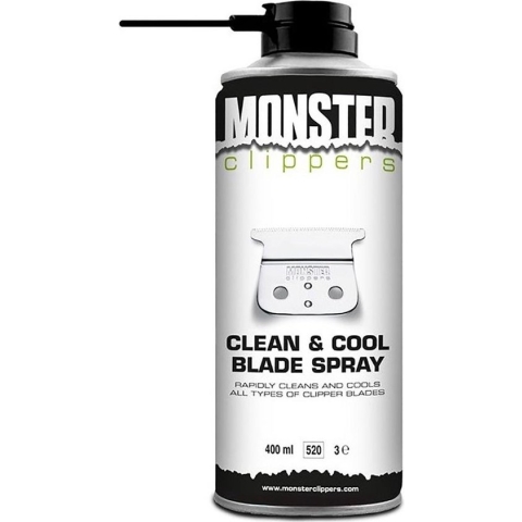 Monster Clippers Clean & Cool Blade Spray 400ml - voor Tondeuse en Trimmer Onderhoud - Snijmes Reiniger