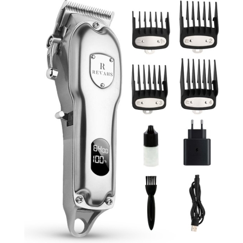 Revahs Professionele Draadloze Tondeuse en Baardtrimmer - Hoofdhaar - Baarden en Snorren - Hair Clipper en Haartrimmer - Tondeuse Cheveux - Tondeuse Mannen Haar
