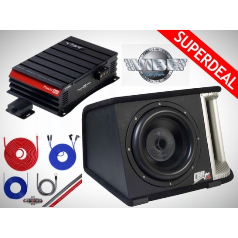 2250W Vibe BLACKAIRCBR12-V2 Subwoofer + Vibe Powerbox 1500.1 PRO Monoblock + Kabelset