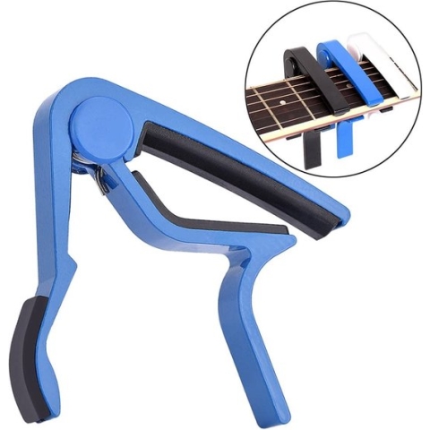 *** Gitaar Capo Blauw - Gitaarklem - Muziek - Instrument - Akoestisch - Elektrisch - van Heble® ***