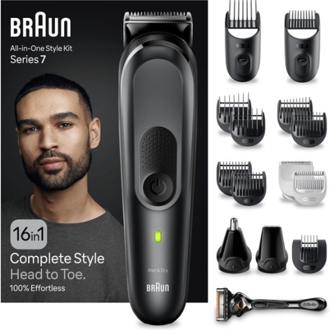 Braun All-In-One Baardtrimmer - Series 7 MGK7470 - 16-in-1 Set Trimmer
