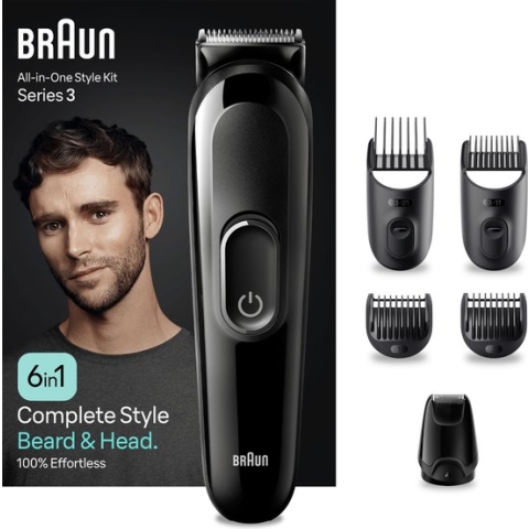Braun All-In-One Baardtrimmer - Series 3 - MGK3420 - 6-in-1 Set Trimmer