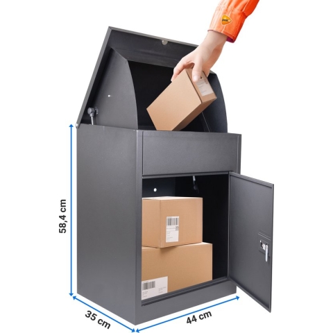 Silvergear Pakketbrievenbus - Pakketbox - Pakket Brievenbus - Zwart