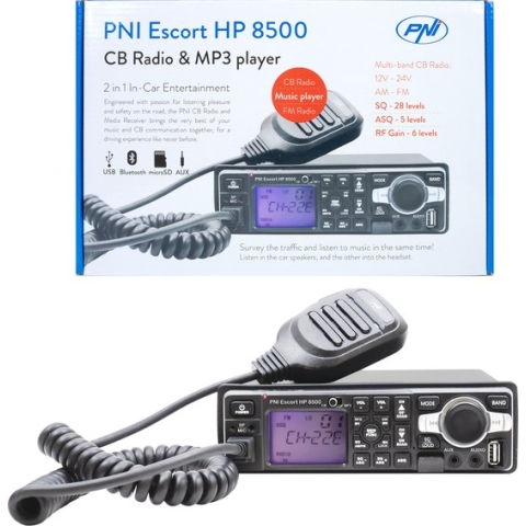 PNI HP8500 - 27MC - CB radio - Autoradio - Muziek en 27cm in één