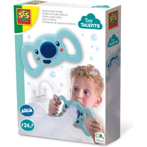 SES - Tiny Talents - Bubble schuim olifant in bad - maak bubbels met je badschuim, shampoo of douchegel - blijft drijven in bad