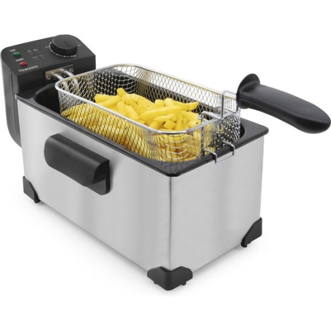 Tomado TDF3001S - Frituurpan - 3 liter inhoud - 2200 Watt - Koude zone - RVS