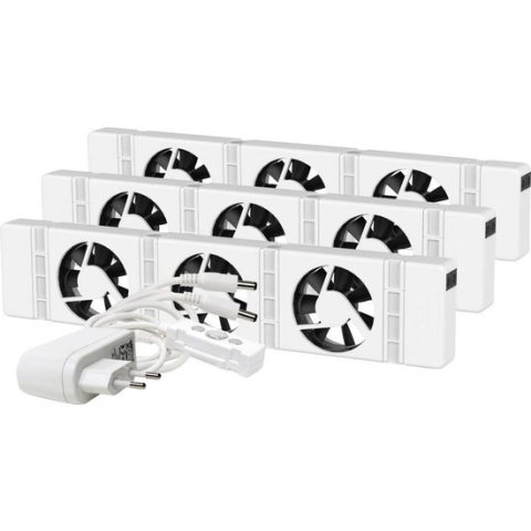 SpeedComfort Radiator Ventilator Trio set – Universeel - Geschikt voor standaard, smalle en enkelplaats radiatoren en convectoren – Magnetisch