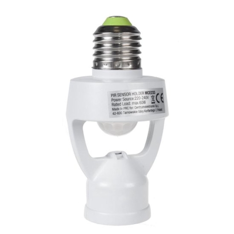 Lamphouder met bewegingssensor schemeringssensor E27 detectiebereik 360 ° sensor