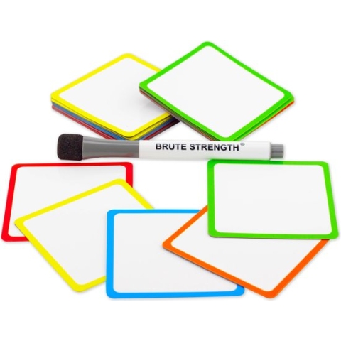 Whiteboard  Scrum Magneten met stift  -75 stuks - Mix - 5 kleuren kader - 7,5 x 7,5cm - Post it notes voor Magneetbord en Koelkast