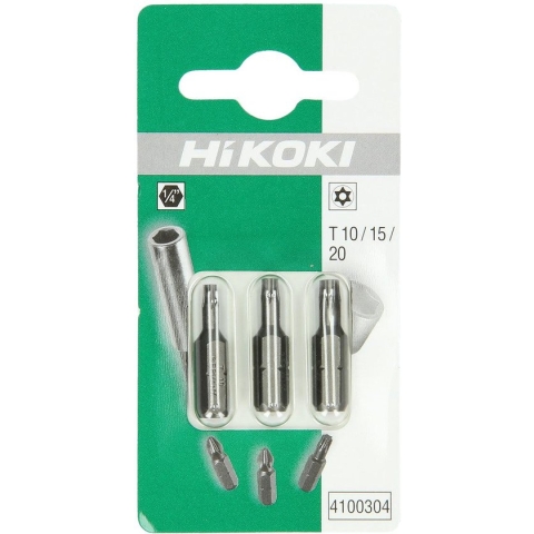 HiKOKI Bits met gat 1/4 Torx TX10/15/20 - 25mm - 4100304
