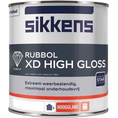 Sikkens Rubbol XD High Gloss RAL9010 Gebroken Wit - Zuiver Wit 1 Liter