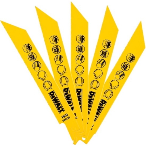 DeWalt DT2385 Reciprozaagblad - 152 x 1,1mm - Metaal (5st)