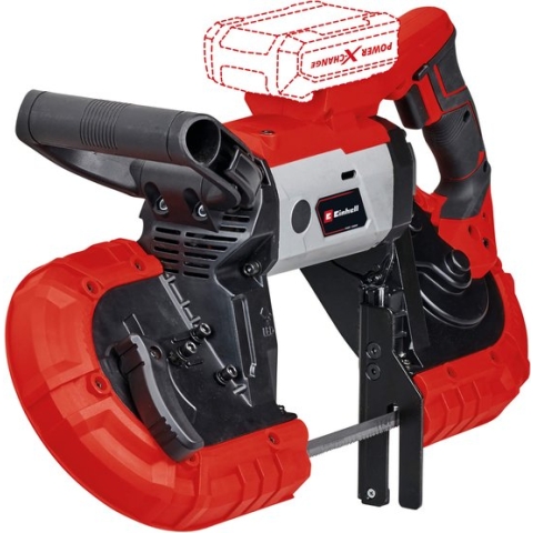 Einhell Accu bandzaag TE-MB 18/127 Li-Solo Power X-Change (18 V - 115 mm snijhoogte - 127 mm snijbreedte - LED-licht - incl. 2x zaagbanden voor metaal - zonder accu)