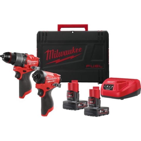 Milwaukee M12 FPP2A2-602X M12™ Powerpack accu combiset 12V 6.0Ah in HD Box - 4933480588