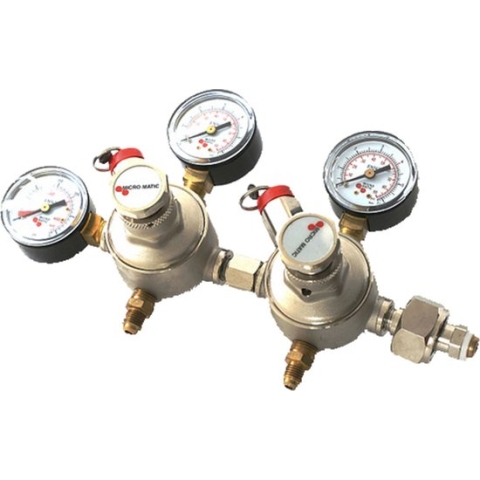 Micro Matic 2 taps CO2 drukmeter G3/4