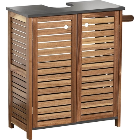 Acaciahout Wastafel Onderkast met Uitsparing - Bruin