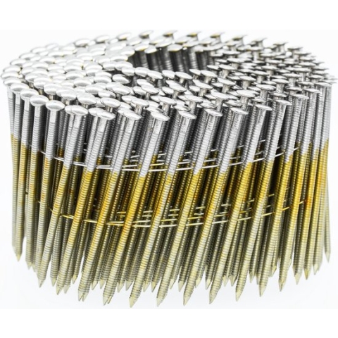 Coilnagels 2.5 x 65 mm Ring RVS Bolkop - 7200 stuks
