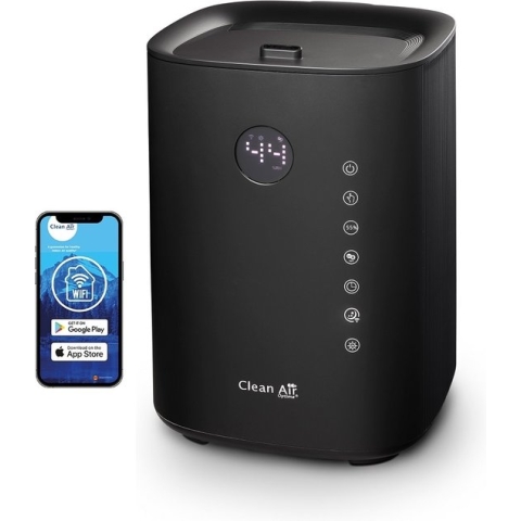 Clean Air Optima® CA-604B Smart Top Filling - 3in1: Luchtbevochtiger met Ionisator, UVC-lamp en Aromatherapie