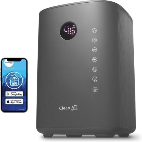 Clean Air Optima® CA-605T Smart Top Filling - 3in1: Luchtbevochtiger met Ionisator, UVC-lamp en Aromatherapie - Topdesign!