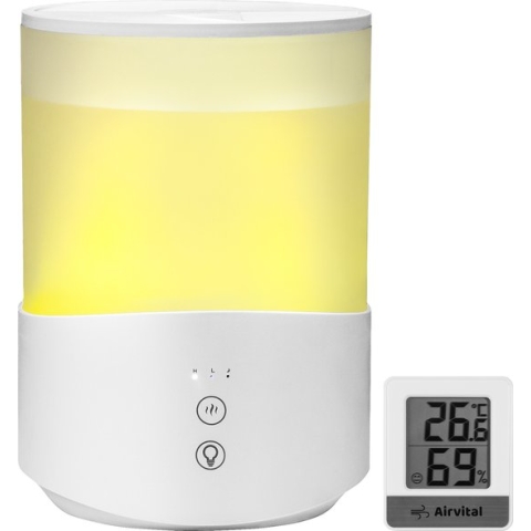 Airvital Luchtbevochtiger met Hygrometer 2.5L - Aromatheraphie - Babykamer - Slaapkamer - Woonkamer