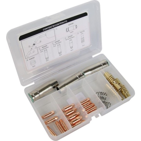 TELWIN - Toebehoren set MIG/Mag-toorts - CONSUMABLES BOX FOR MIG TORCH MT15