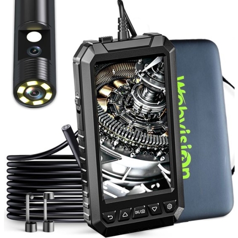 Endoscoop Camera Dual Lens Inspectiecamera 10M – Full HD – 5.0” Scherm – Met Opbergtas - IP68 Waterdicht – Incl. Micro SD kaart 32GB