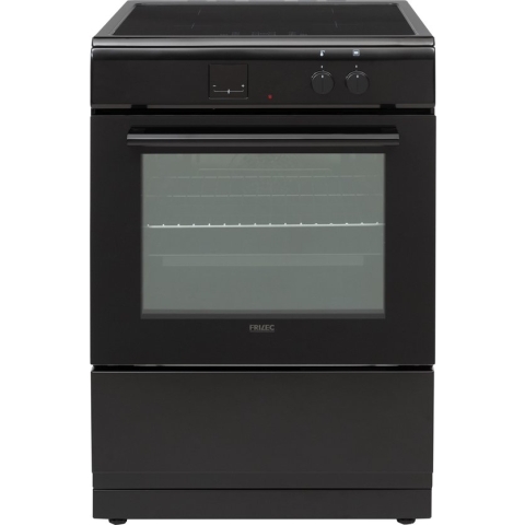 Frilec KÖLN-ECI61-60B - Vrijstaand Inductie Fornuis - Elektrische Oven - 4 kookzones - Zwart