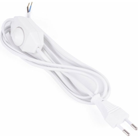 Benson Stroomsnoer met Stekker & Vloerdimmer - Wit - 2 meter