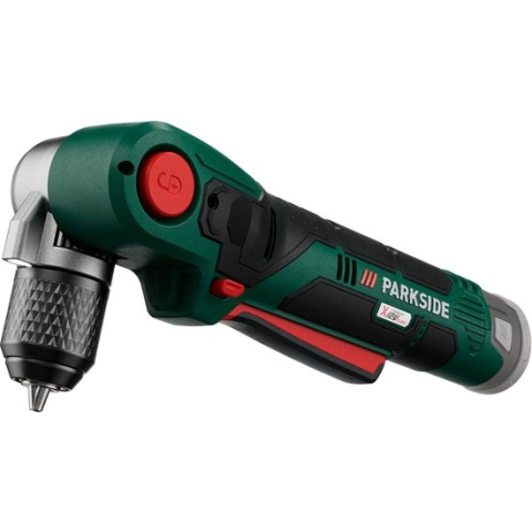 Parkside Accu-hoekboormachine 12V zonder accu - Boren en schroeven op lastig bereikbare plaatsen of bij weinig werkruimte - Stationair toerental: 0–1300 min⁻¹ - Boorhoudercapaciteit: max. 10 mm - Exclusief accu en snellader