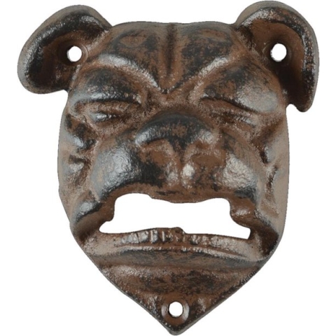 Esschert Design Flessenopener Bulldog 9,1 Cm Gietijzer Bruin