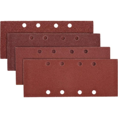 Navaris 25x rechthoekig klittenband schuurpapier - P40, 60, 80, 100 korrelig schuurpapier voor vlakschuurmachine- Voor hout en metaal - 93 x 230 mm