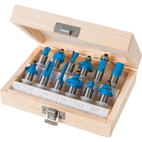 Silverline 12-delige 12 mm TCT frees set